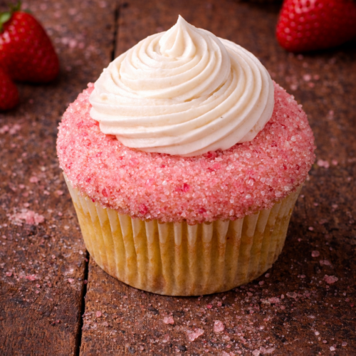 Strawberry Crème Cupcake
